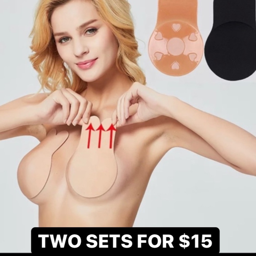 Adhesive backless rabbit bra pasties
